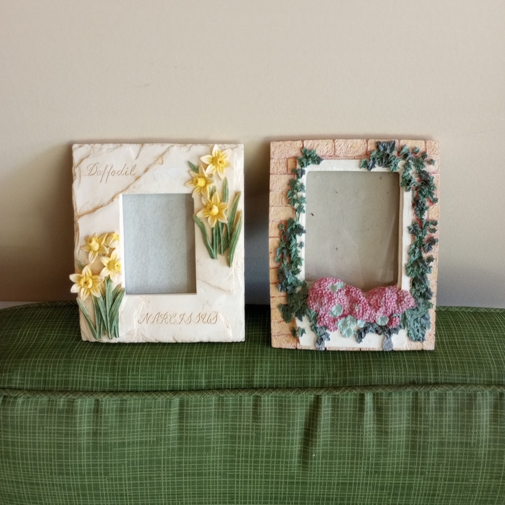 Two cute small flower decor frames.